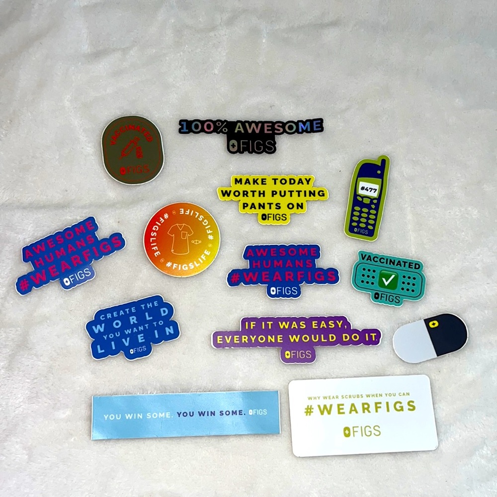 Wear Figs Scrubs Stickers